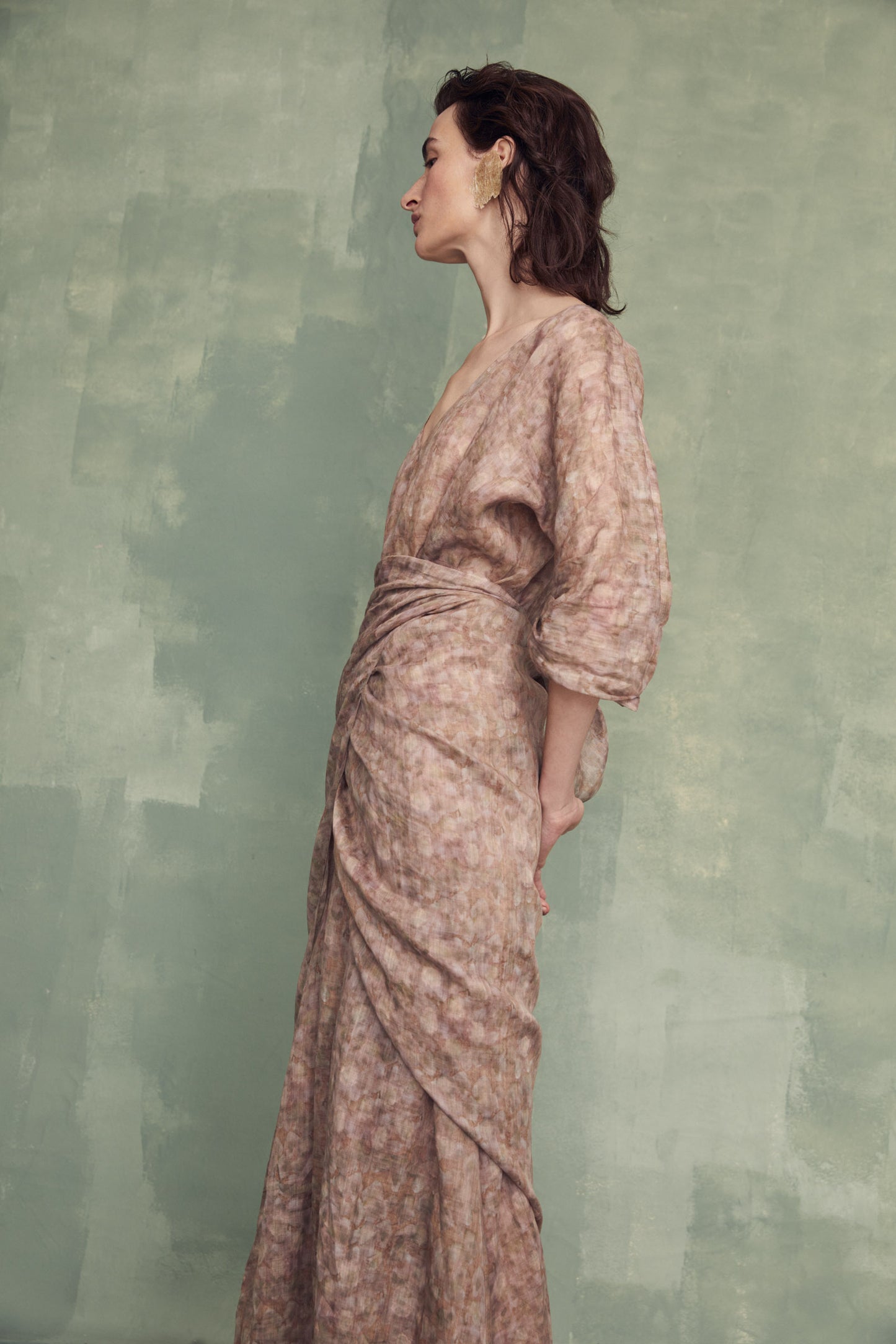 Charlotte, printed ramie dress 