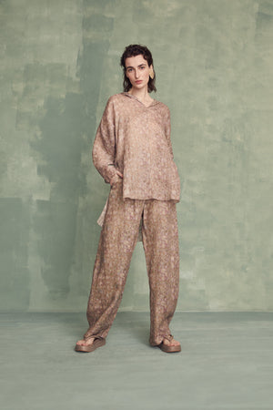Charlotte, printed linen trousers 