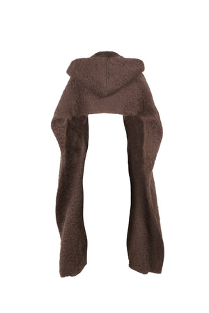 Ciel, burgundy mohair hood