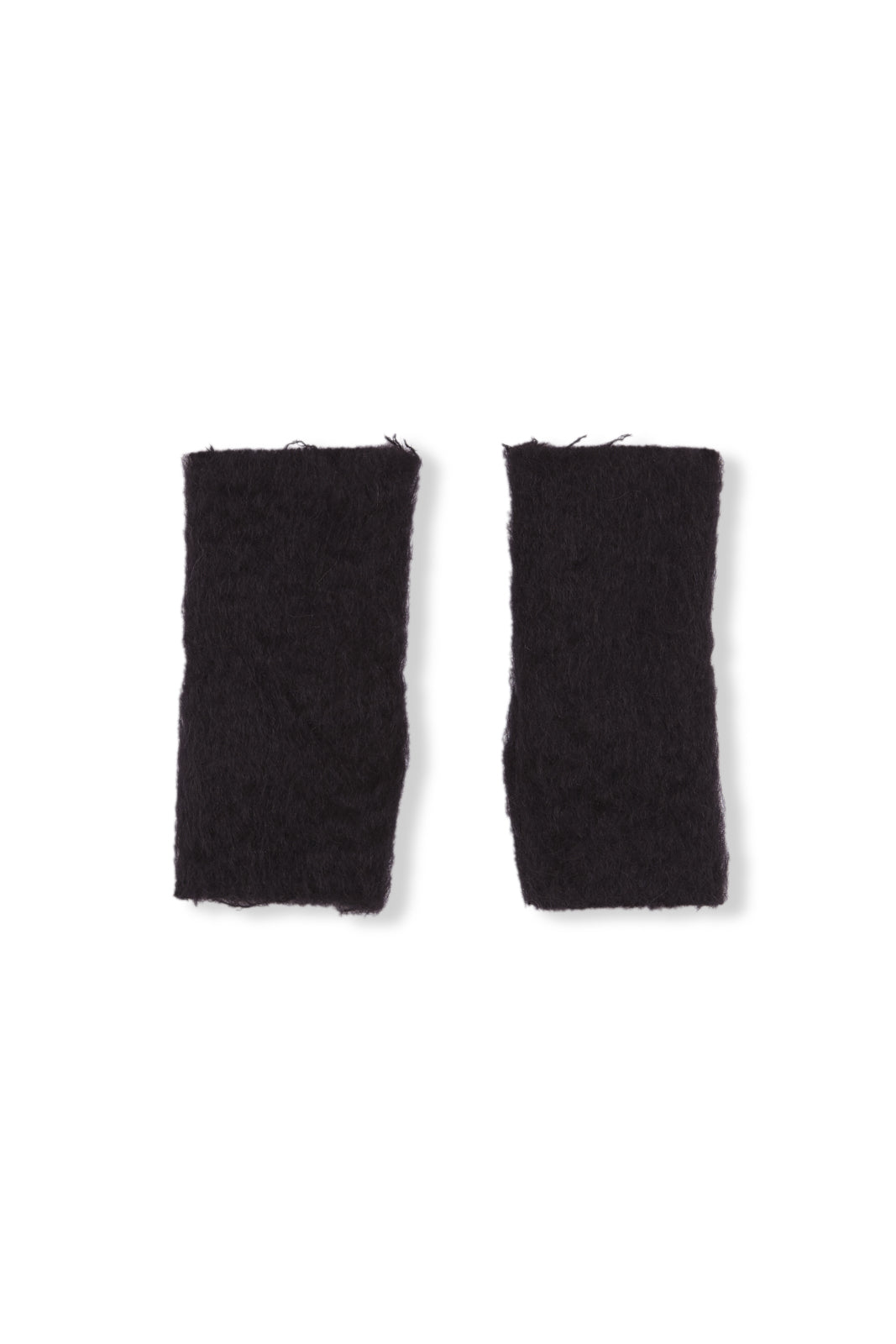 Ciel, black mohair mittens