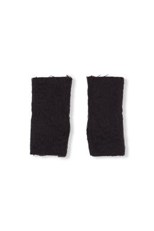 Ciel, black mohair mittens