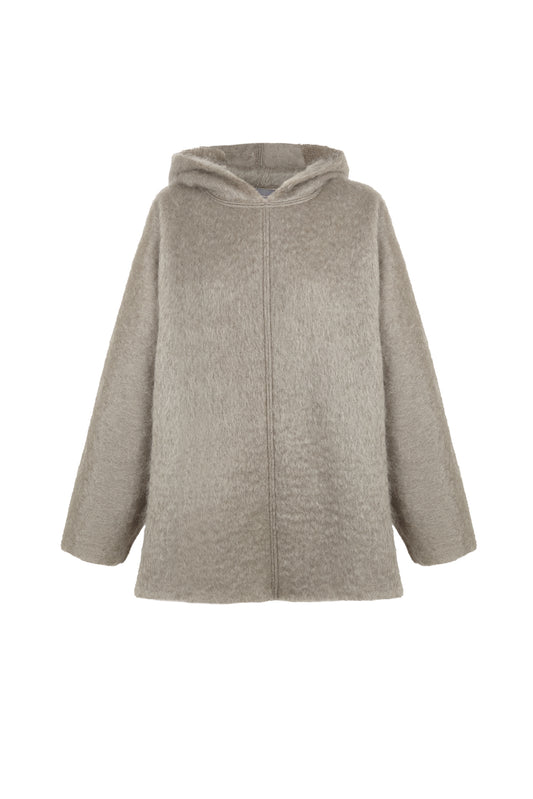 Ciel, gray mohair hoodie