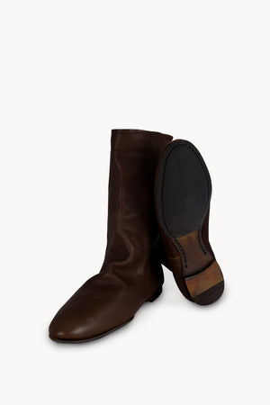 Ciel w, dark brown flat ankle boots
