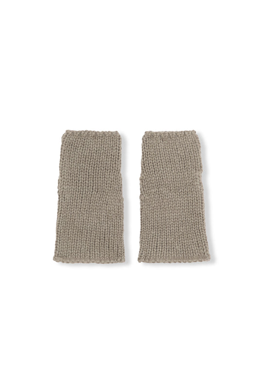 Circ, gray baby alpaca and silk mittens