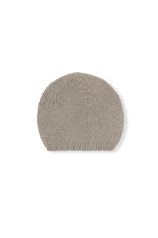 Circ, gorro de punto baby alpaca y seda gris