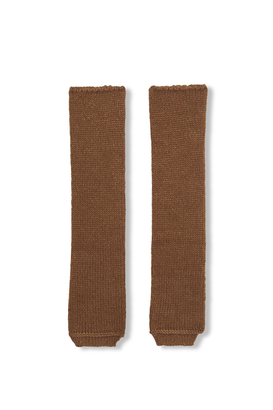 Circ, baby alpaca and silk leg warmers tobacco