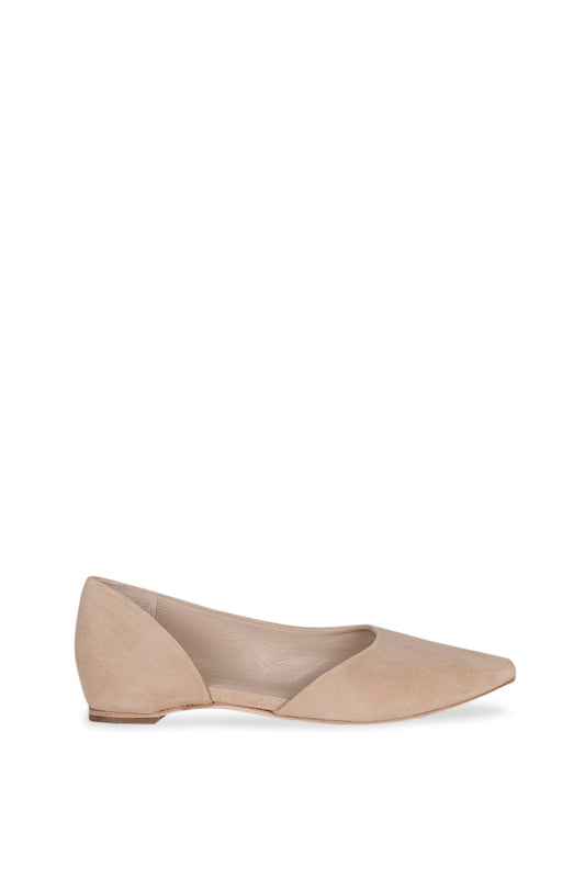 Circe, beige suede ballerina