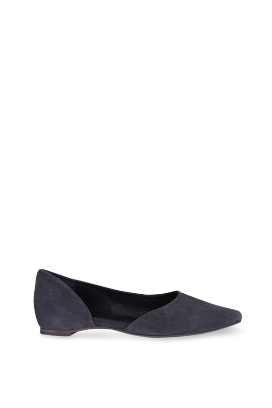 Circe, ballerina in graphite suede