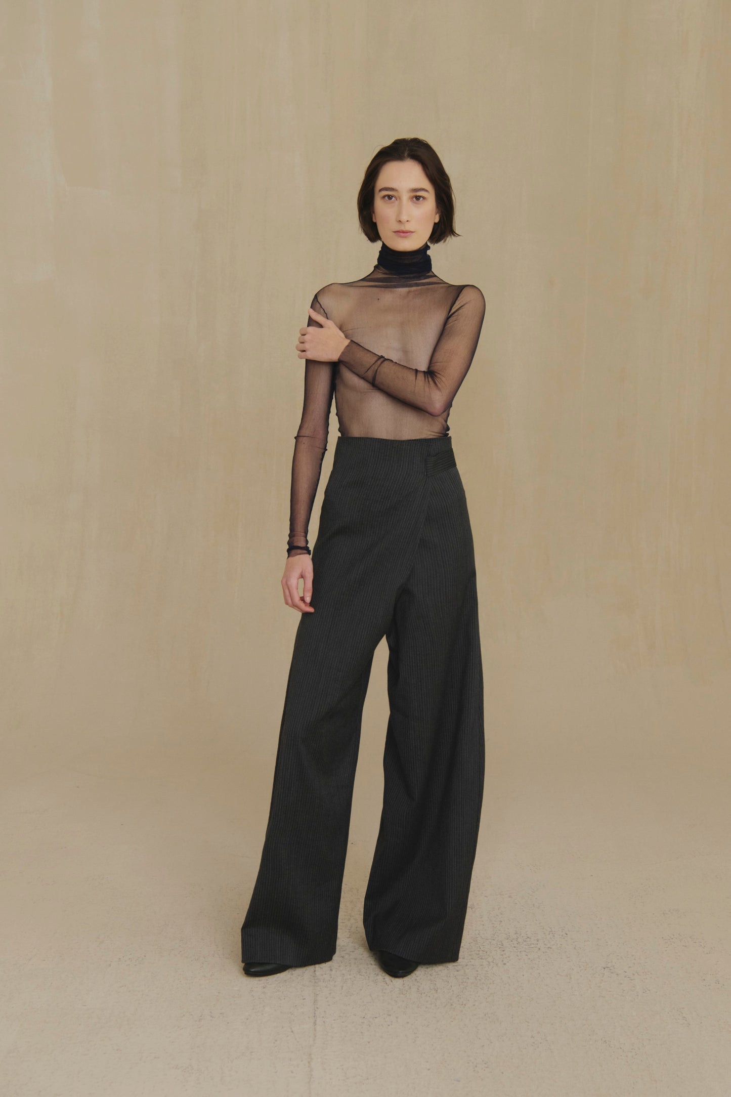 cisne de tul, tulle top black