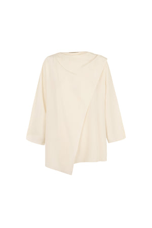 Claire, ivory silk blouse