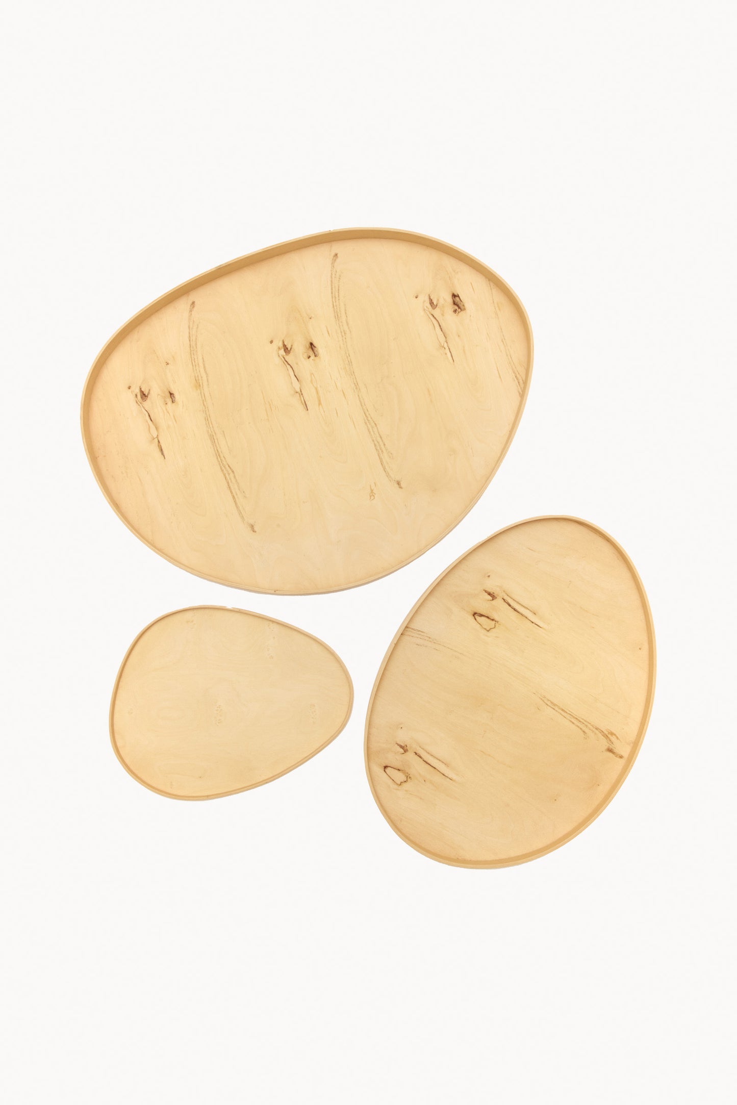 Oeuf, bandejas en madera de naranjo
