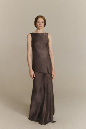 Constanza, fade mauve dress