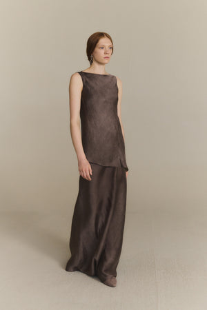 Constanza, fade mauve dress