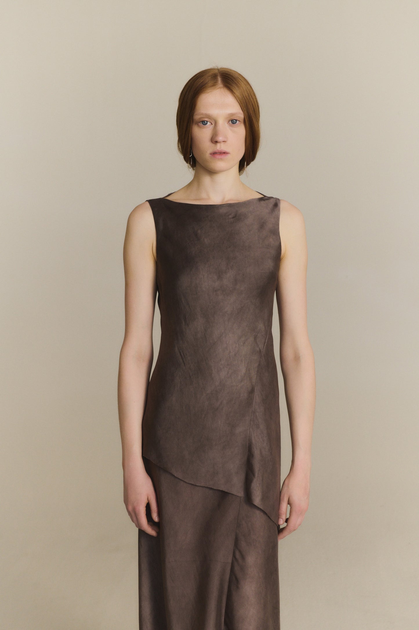 Constanza, fade mauve dress