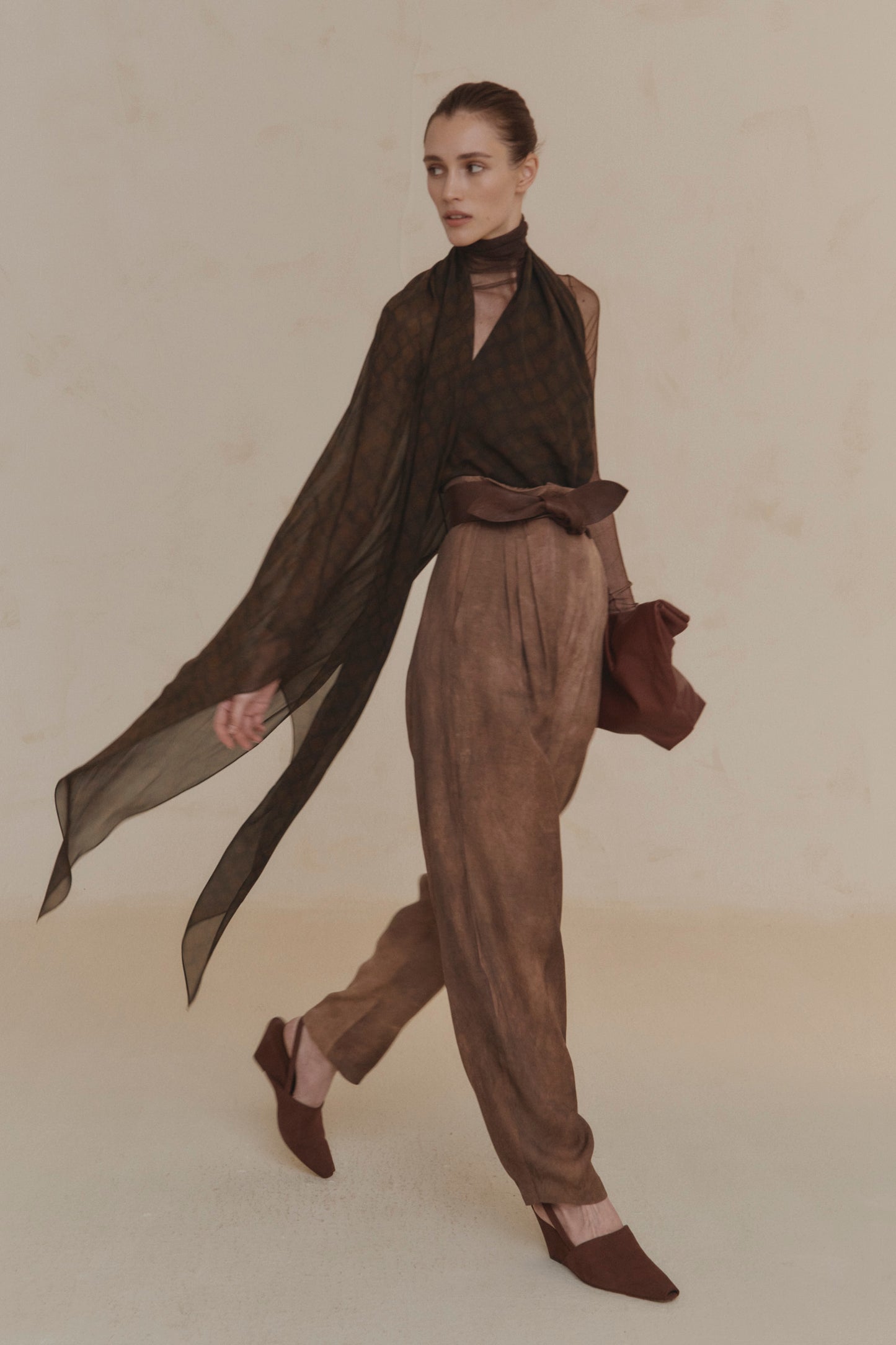 Umbra, tobacco wedge sandal