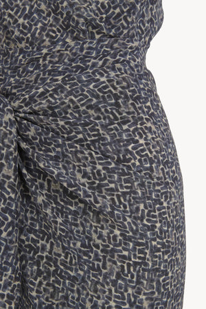 Corallo, vestido de seda astra print