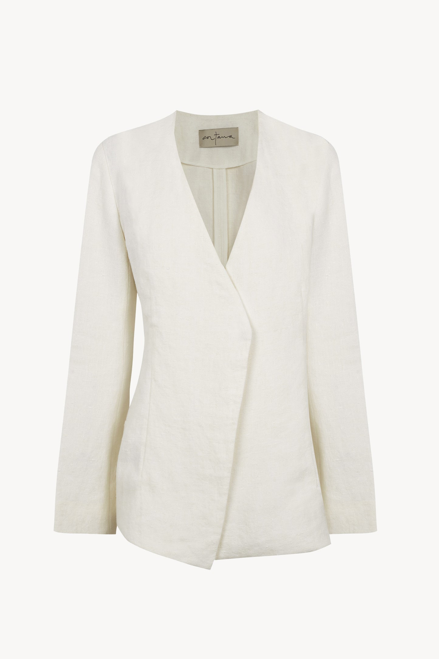 Costa, chaqueta de lino marfil