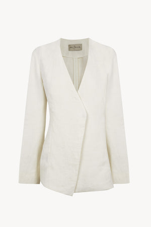 Costa, chaqueta de lino marfil