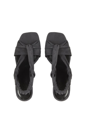 Costa, graphite suede sandal