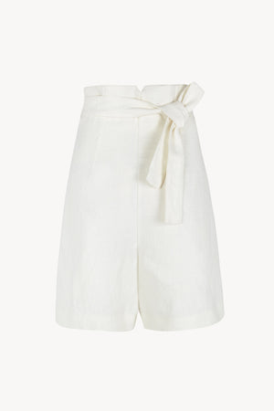 Costa, shorts de lino marfil