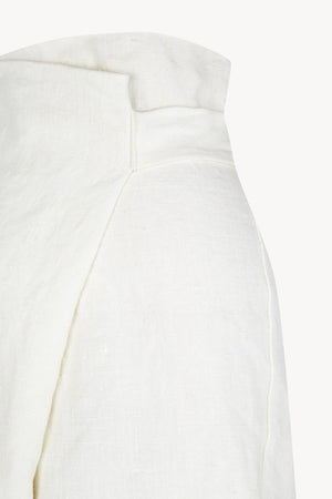 Costa, shorts de lino marfil