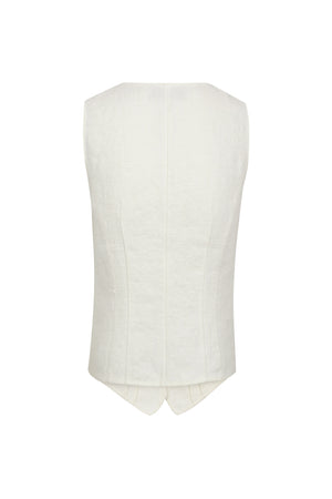 Costa, ivory linen vest