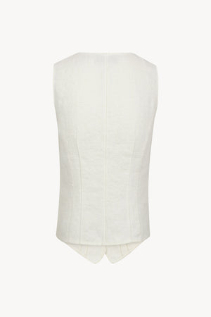 Costa, ivory linen vest