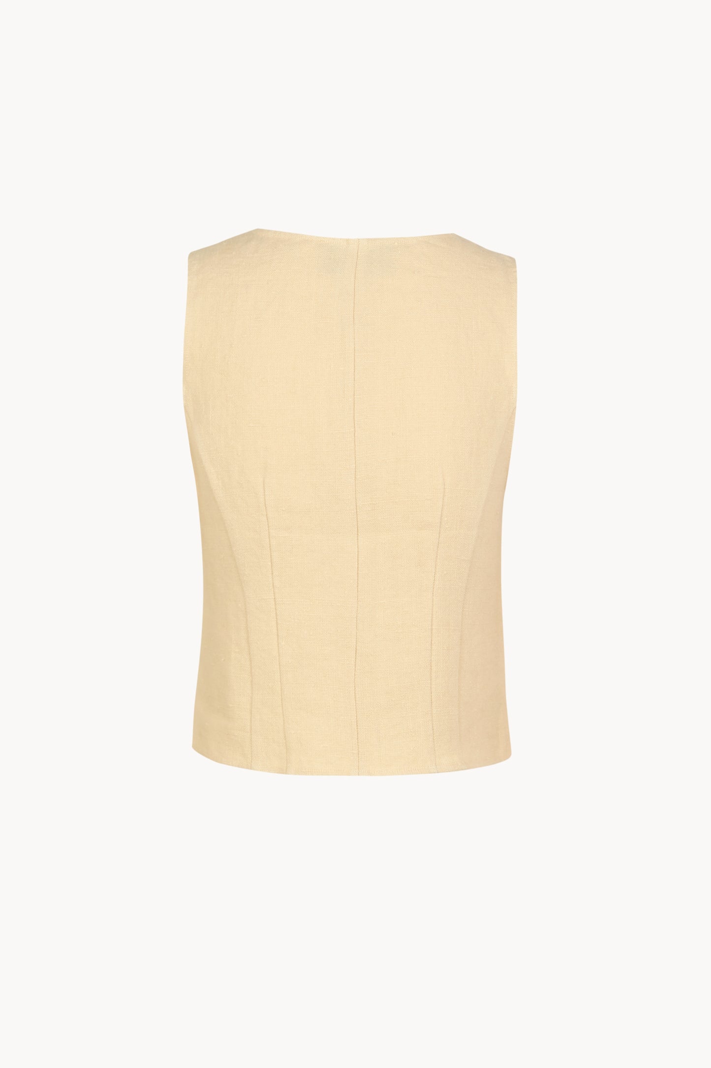 Costa, chaleco de lino beige mares