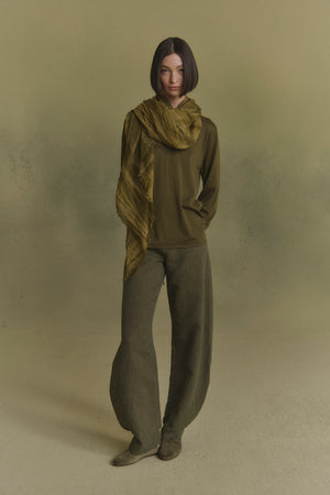 Cuento, maltinto khaki melange foulard