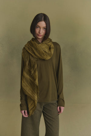 Cuento, maltinto khaki melange foulard