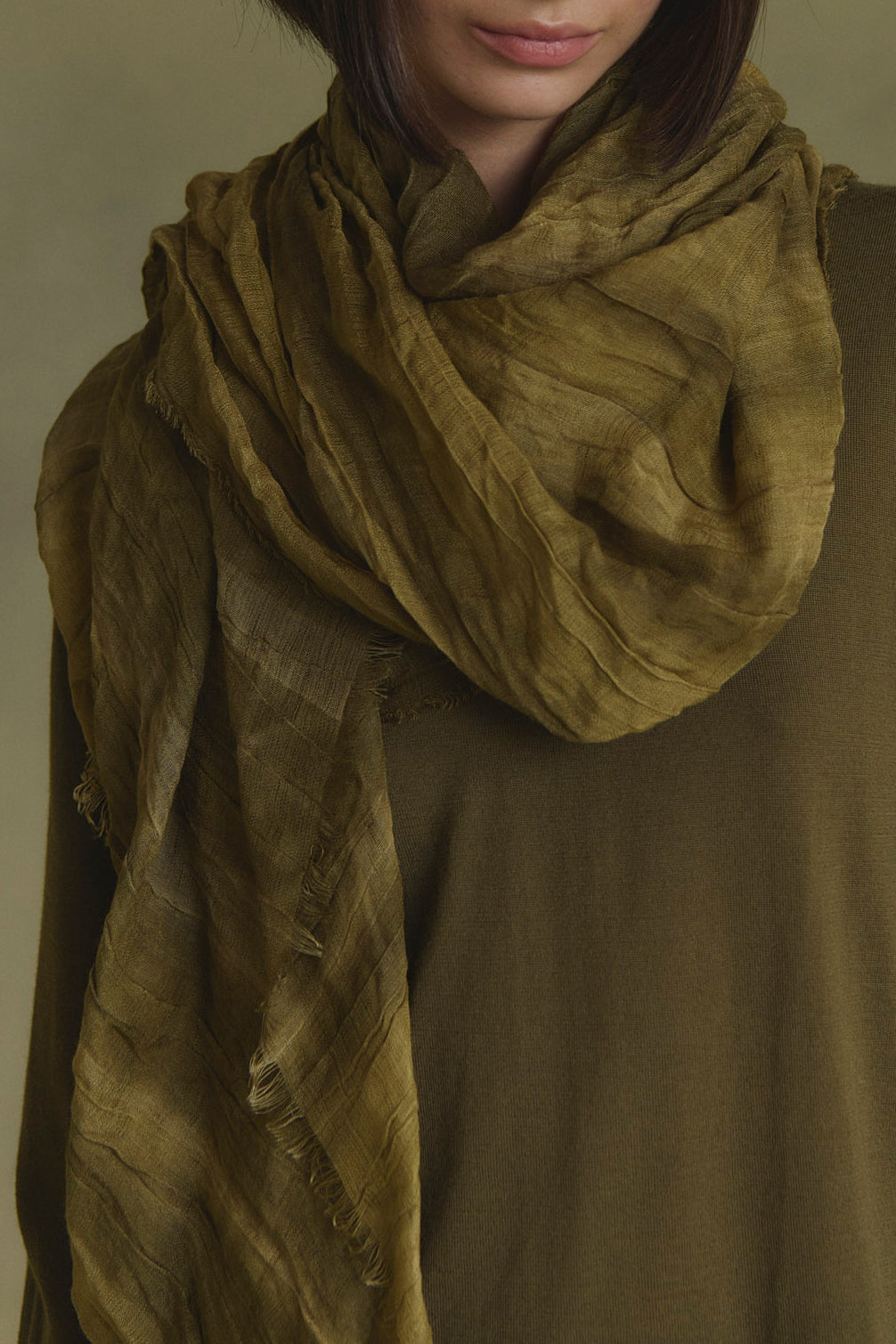 Cuento, maltinto khaki melange foulard