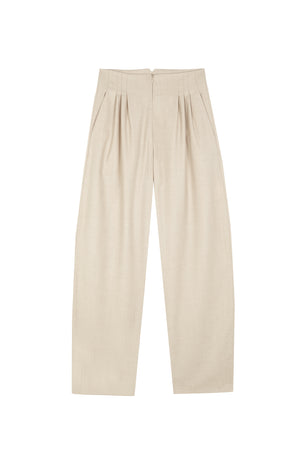 Cuento, beige virgin wool pants