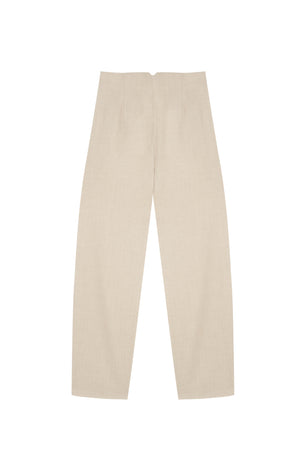 Cuento, beige virgin wool pants