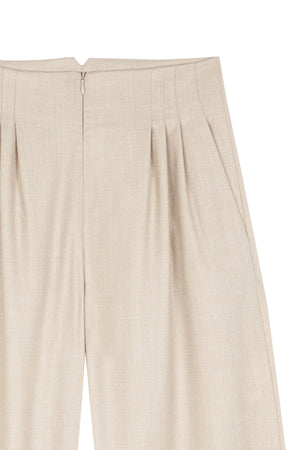 Cuento, beige virgin wool pants