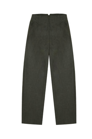 Cuento, dark green virgin wool pants