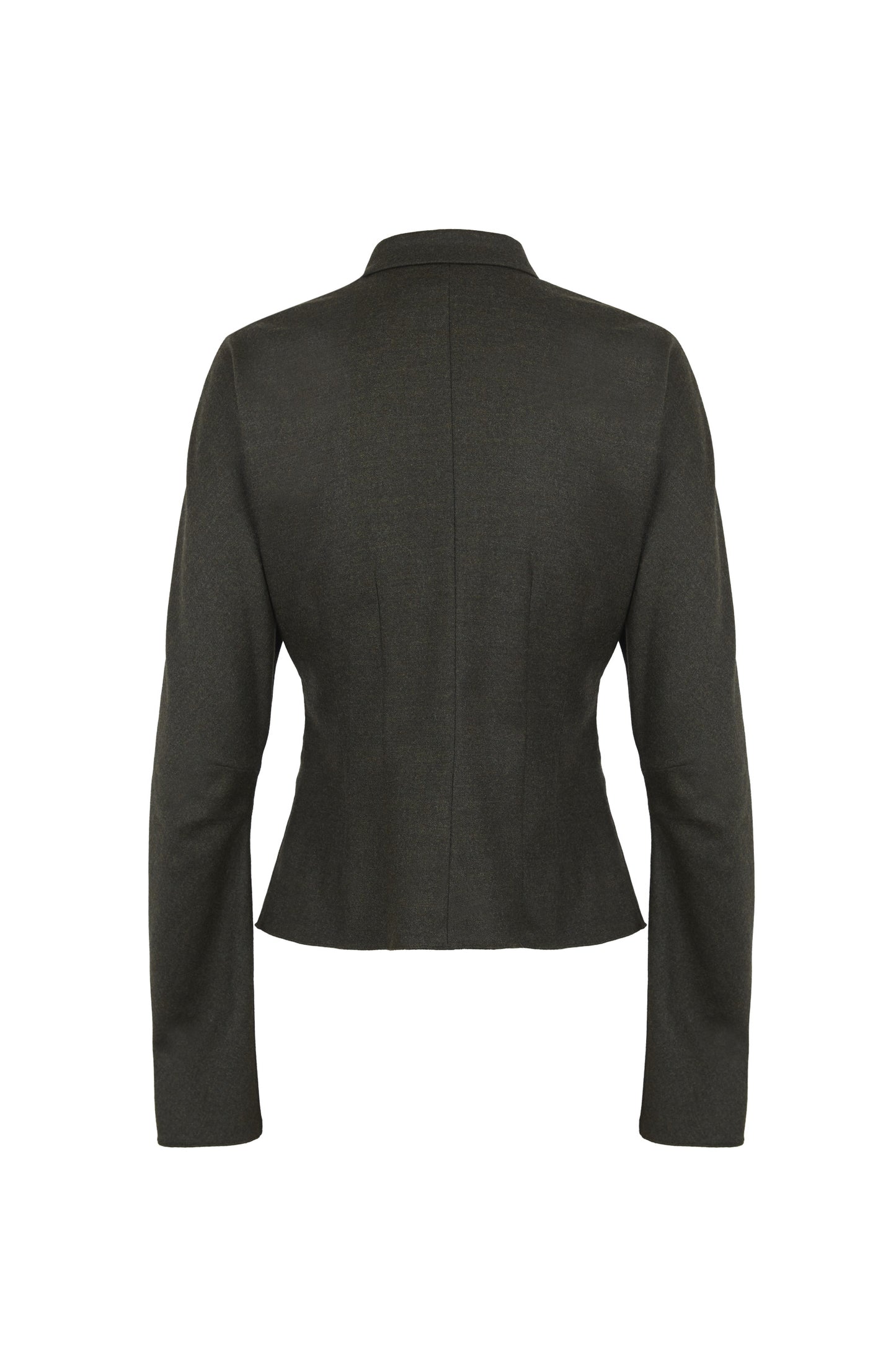 Cuento, dark green virgin wool shirt