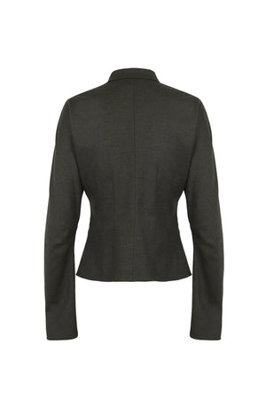 Cuento, dark green virgin wool shirt