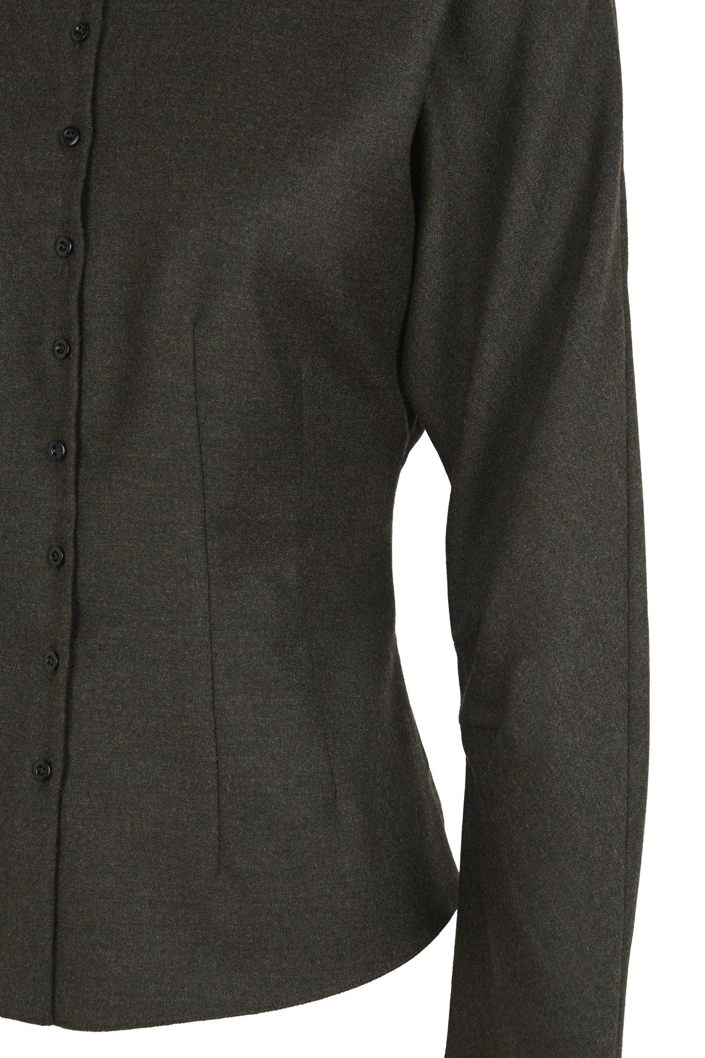 Cuento, dark green virgin wool shirt