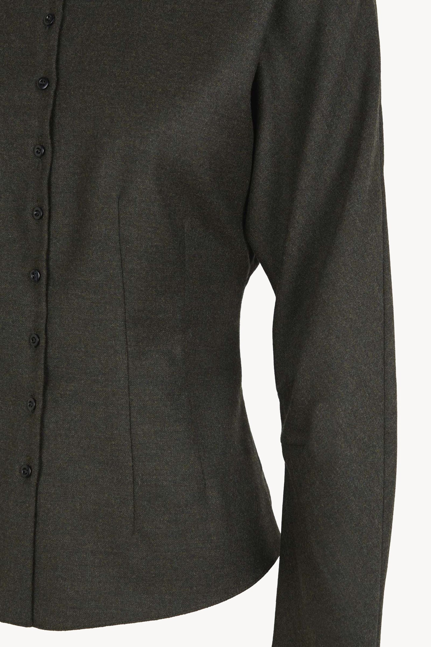 Cuento, dark green virgin wool shirt