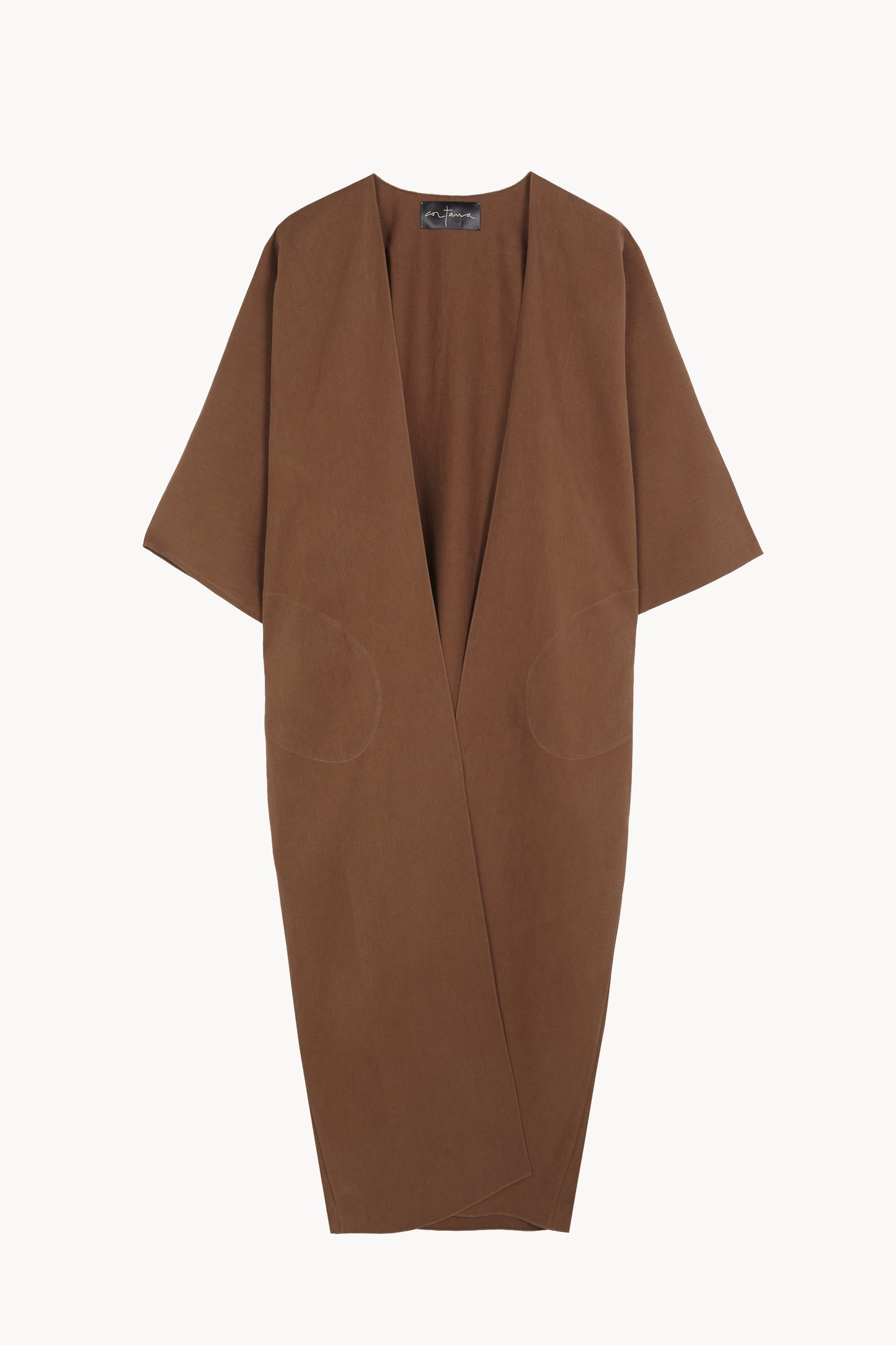 Culta, abrigo largo oversize henna
