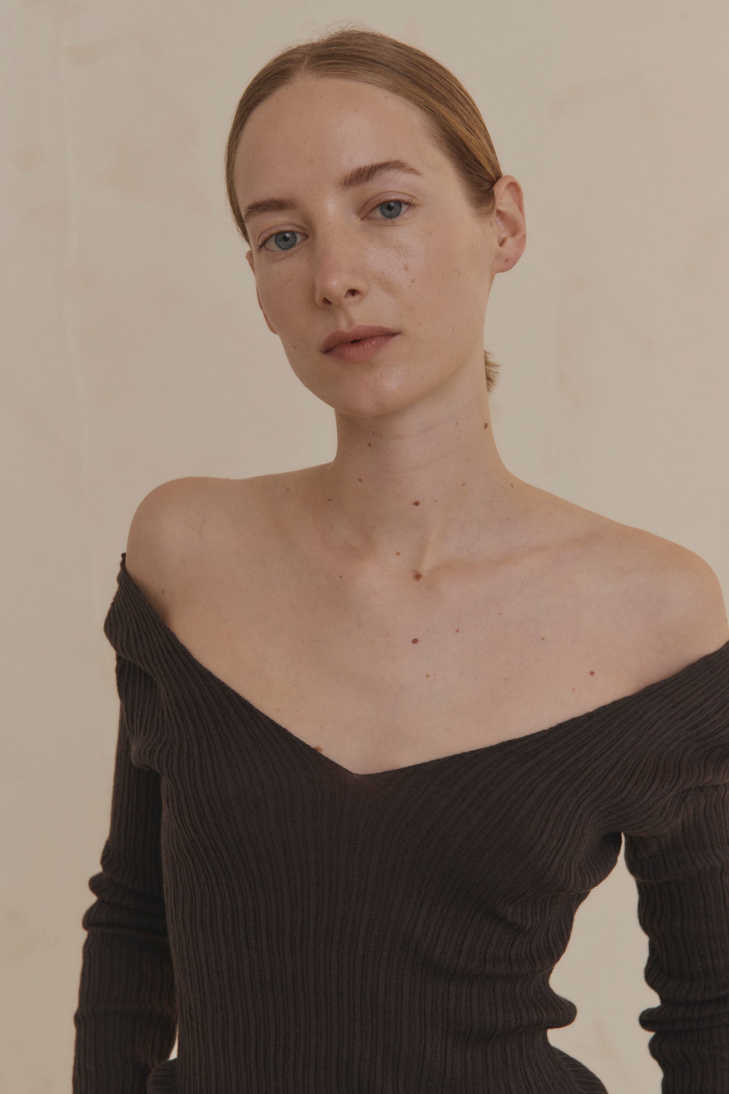 Cypress, long anthracite knit dress