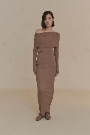 Cypress, smoky mauve knit top