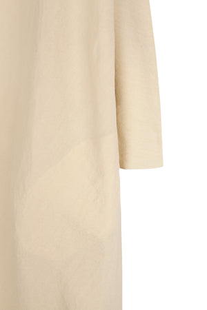 Dakota, vanilla linen and virgin wool coat