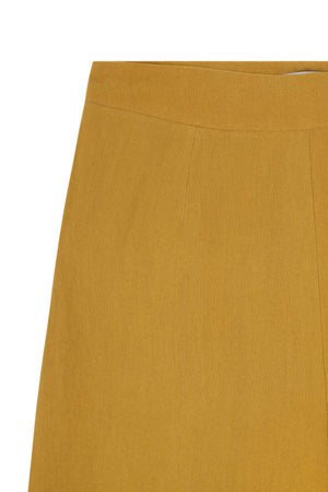 Dakota, turmeric linen and virgin wool pants