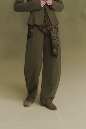 Rider, green melange pants