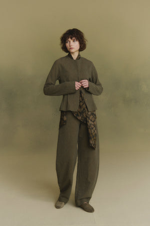 Rider, green melange pants