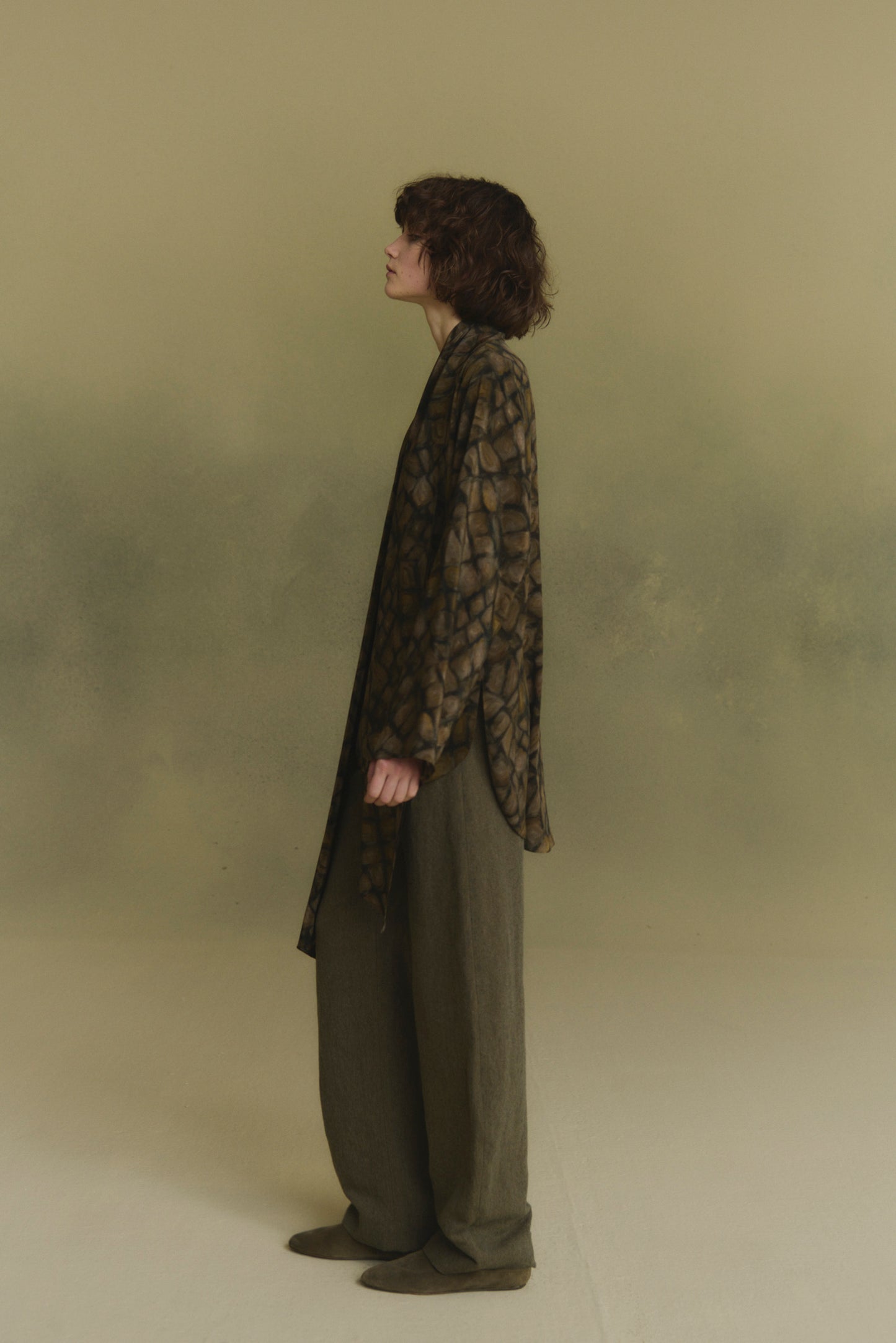 Rider, green melange pants