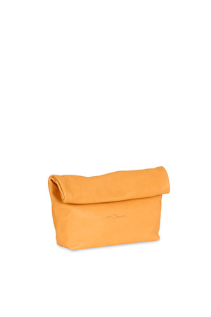 Delhi S, clutch de cuero melocoton