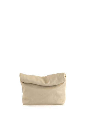 Delhi S, clutch en cuero crudo