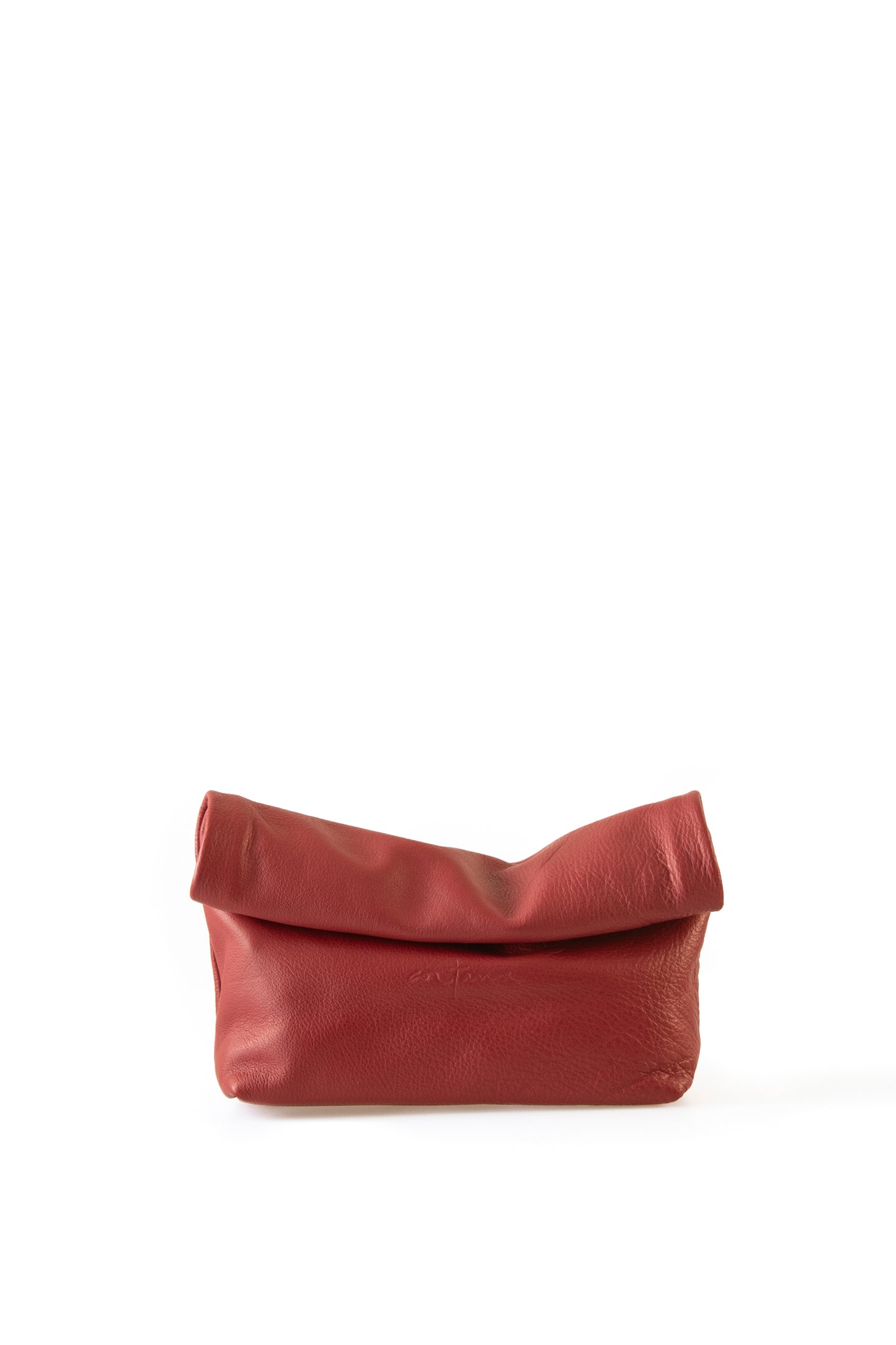 Delhi S, clay leather clutch